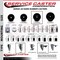 Service Caster 4'' Hard Rubber Wheel Swivel 3/4'' Square Stem Caster Set 2 Brakes, 4PK SCC-SQ20S414-HRS-PLB-34-2-S-2 - alternate 4